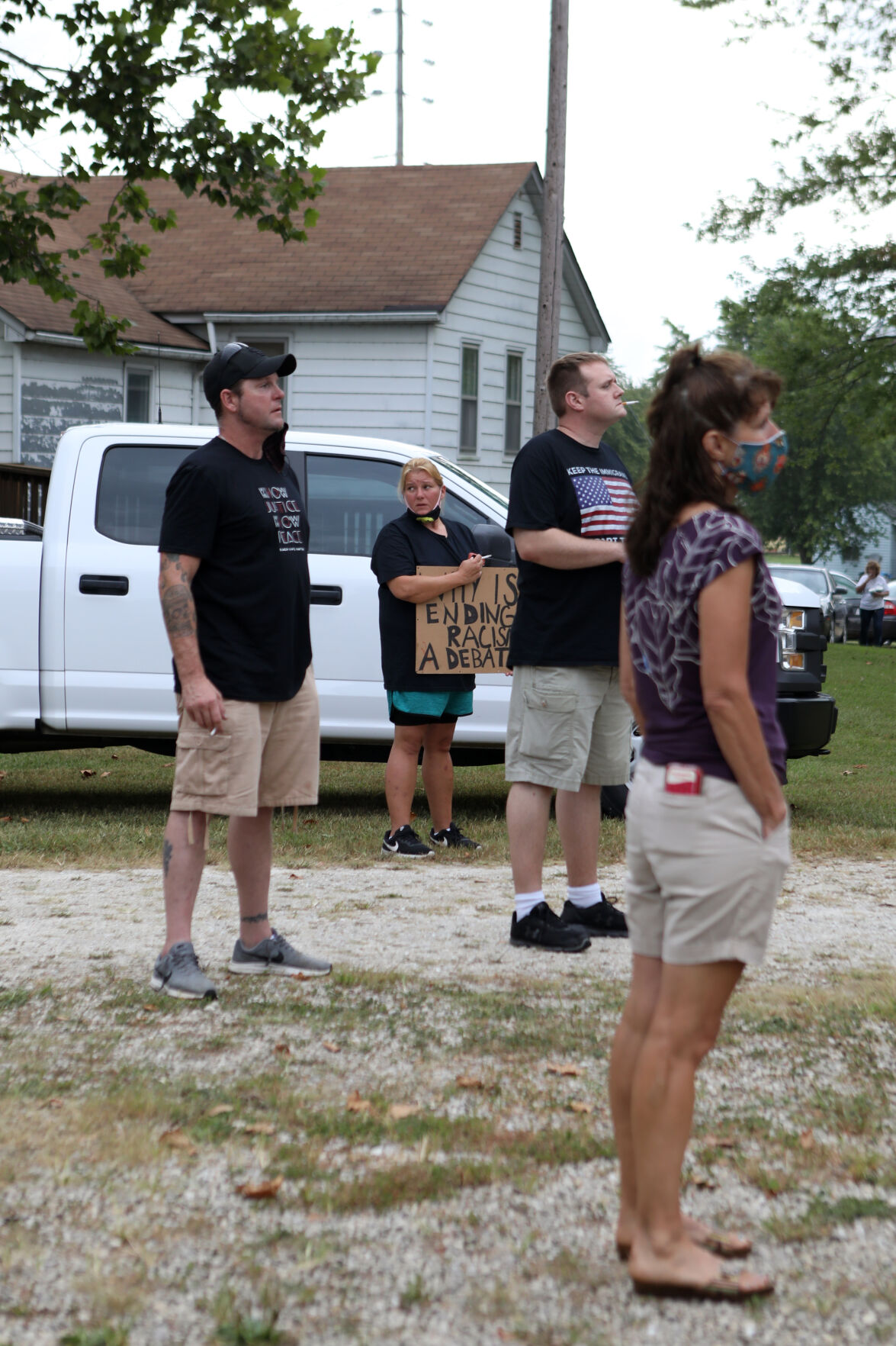 Supporters for Equality Right Now Syndicate stand